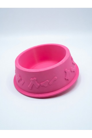 Kemik Desenli Mama Kabı 3d Baskı Kedi Köpek Mama Ve Su Kabı 12cm