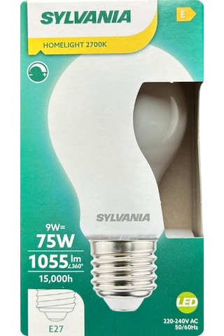 10 Adet Sylvania 9w 75w 2700k Sarı Işık Dim Edilebilir E27 Duylu Kalın Duy Soft Led Ampul