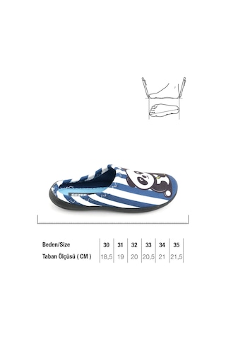 Gezer Erkek Çocuk Kışlık Panda Ev Bahçe Rahat Taban Gondol Terlik Lacivert