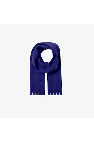 Kadın Polar Atkı Yumuşak Puffy Sıcak Tutan Kadın Lacivert Atkı Lacivert