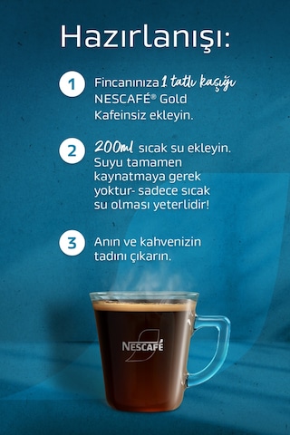 Nescafe Gold Decaf Kafeinsiz Çözünebilir Kahve 70 G