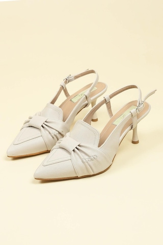 Birikon Büzgü Fiyonklu Stiletto Taş-taş Taş