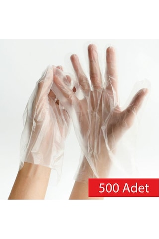 Tek Kullanımlık Şeffaf Hijyenik Poşet Eldiven 500 Adet Eko Paket