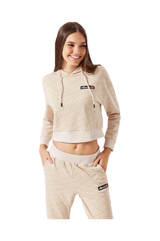 Ellesse Kadın Kapüşonlu Sweatshirt - F005-4540 Kırık Beyaz