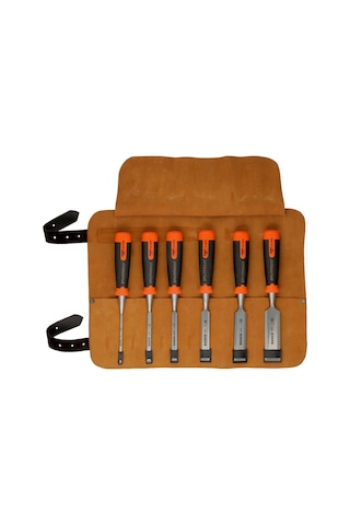 Bahco Ergo Iskarpela 6lı Set Deri Kılıflı 434-s6-lr