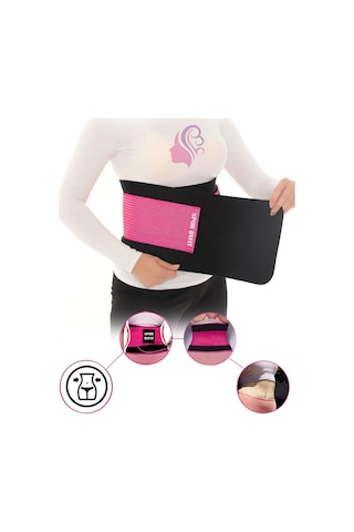 Termal Sauna Bel Korsesi Termal Kemer Bel İnceltici Korse Fuşya