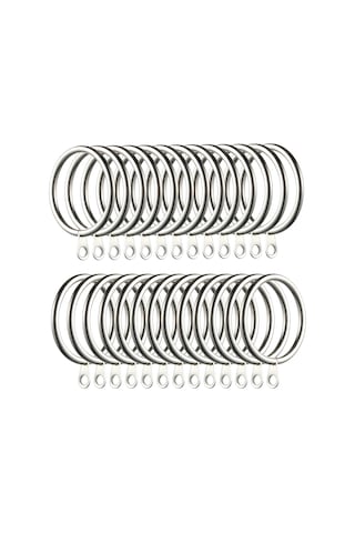 30 Adet Perde Halkası, Perde Çubukları İçin Metal Perde Halkası Askı Kancaları 38 Mm Perde Askı Halkası Gümüş Diğer