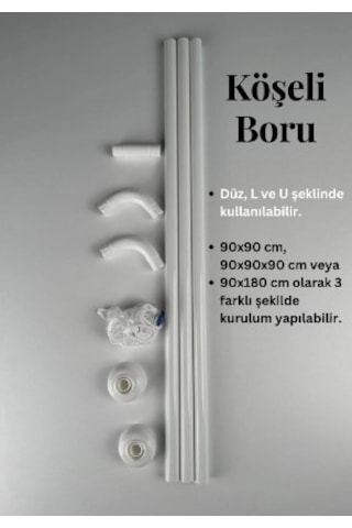 Banyo Perdesi Borusu Köşeli 1 Adet Fiyatıdır Diğer