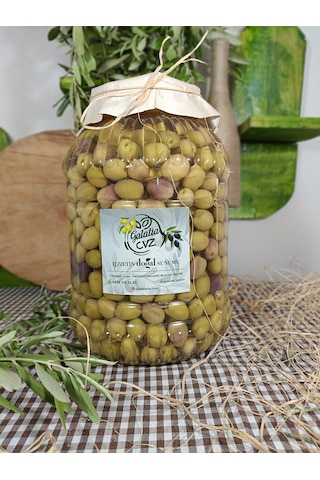 Aydın Yöresi Mudanya Cinsi Sofralık Tatlandırılmış Çizik Zeytin 3 Kg