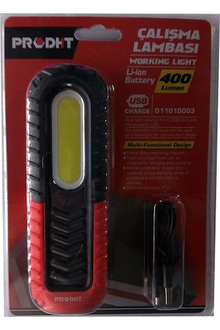 Dht 400 Lümen Mıknatıslı Kancalı Çalışma Lambası D11010003 Kırmızı - Siyah