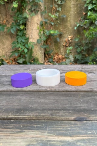 Silindir 6,5x2,5 Cm Silikon Mum Kalıbı Beyaz