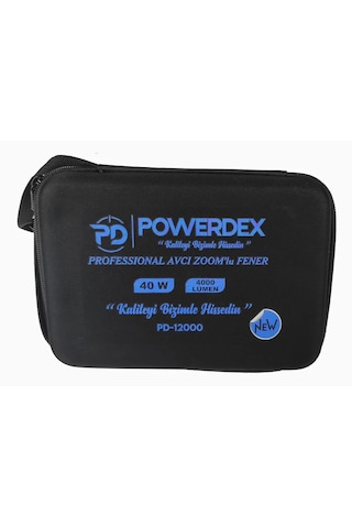 Powerdex Pd-12000 Profesyonel Avcı El Feneri 40w 4000 Lümen Siyah