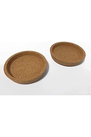 Dutis 2&apos Li Set Bardak Altlığı "365+" Kahve Kupası, Çay Fincanı Ve Evrensel Bardaklar İçin Cam Altlık, Çap 10 Cm, Mantar 1