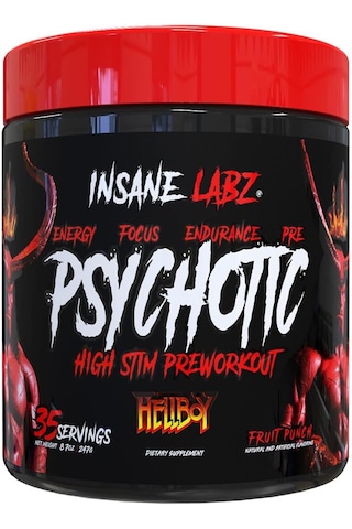 Insane Labz Psychotic Preworkout Nitric Oxide Boosts Focus Energy 35 Servis Karışık