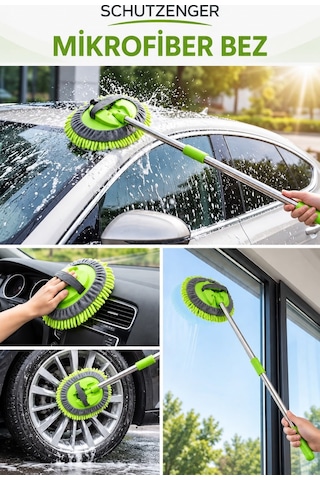 21v Şarjlı Araba Oto Yıkama Makinesi Köpük Hazneli Cilalı Şampuan Mikrofiber Fırça Bakım Sarı 7033