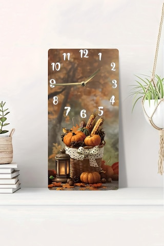 Dekorasyona Sıcaklık Katan Uv Baskı Mdf Tablo Saat 30x60 Cm Usd248 Ahşap Saat Usd248