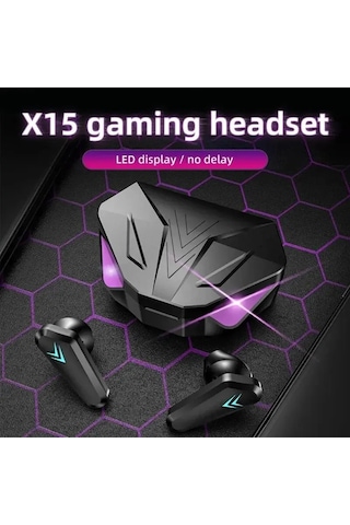 X15 Tws Kablosuz Bluetooth Kulaklık Led Ekran Gamer Mikrofonlu