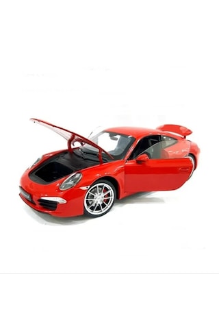 Welly 1:18 Porsche 911 991 Carrera S Kırmızı Model Araba