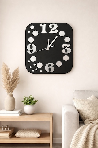 Modern Duvar Saati Şık Ve Minimal Tasarım Siyah Modern Duvar Saati Şık Ve Minimal Tasarım Siyah