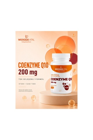 Wooggs Vital Koenzim Q10 200 Mg Takviye Edici Gıda 30 Tablet