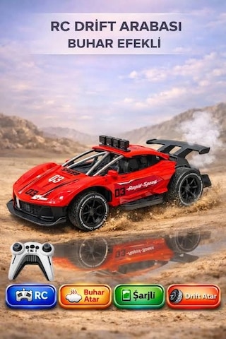 Drift Yarış Arabası Uzaktan Kumandalı Kırmızı
