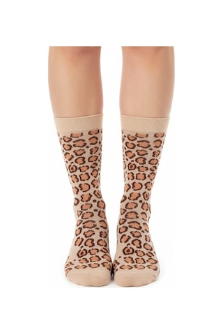 Gost Liria Leopard Socks Desenli Unisex Soket Çorap SOMON