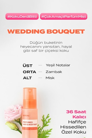 Kundal Perfumed Hair & Body Mist Wedding Bouquet