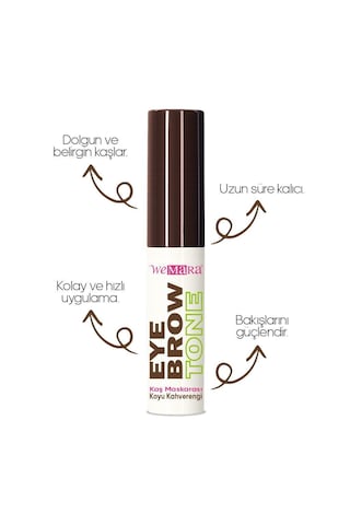 Wemara Eyebrow Mascara Koyu Kahve 5 Ml - Kaş Renklendirici