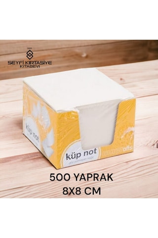 Beyaz Küp Not Kağıdı 8x8 Cm 500'lü Kaliteli Kağıt Kesimi