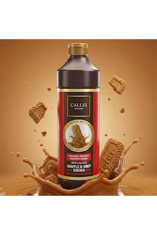 Callei Karamelize Bisküvili Waffle & Pancake Çikolata Sosu 1 Kg Yoğun Aromalı Tatlı Sosu