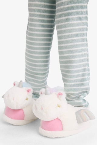 Defacto Kız Çocuk Unicorn Temalı Düz Taban Terlik F1943a825wnwt34 Beyaz-wt34