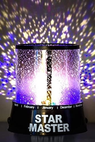 Star Master Pilli Projeksiyonlu Led Yıldızlı Renkli Gece Lambası Bebek Odası Lamba Uzay
