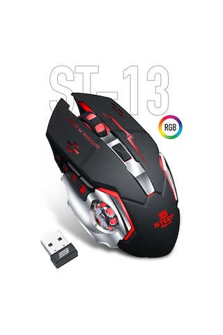 Steep Solid ST-13S Kablosuz Wiriless RGB Oyuncu Optik Mouse