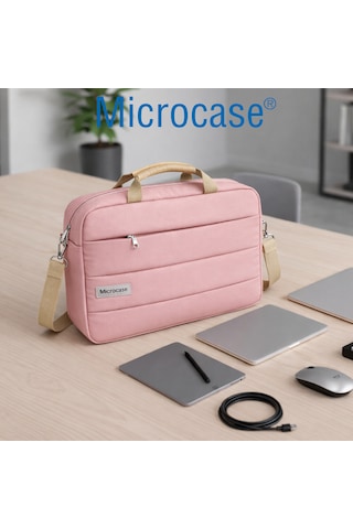 Microcase Samsung Galaxy Tab S9 Ultra 14.6'' İle Uyumlu Tablet Notebook Apple MacBook Evrak Çantası 14 İnch Pembe Al5496