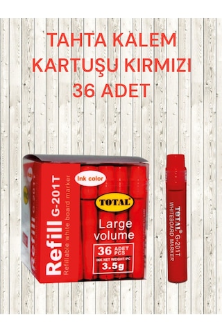 Tahta Kalem Kartuşu 36 Adet Kırmızı