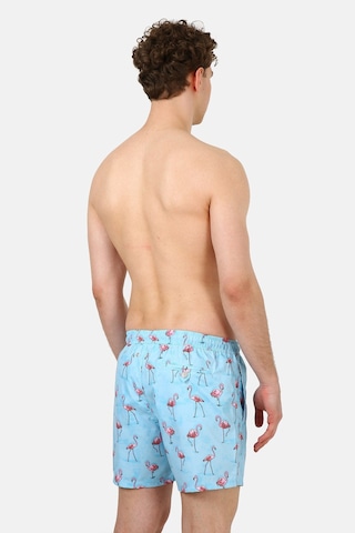 John Frank Flamingo Desenli Hızlı Kuruyan Mayo Short Erkek Mayo Short Jfsssw43 Açık Mavi