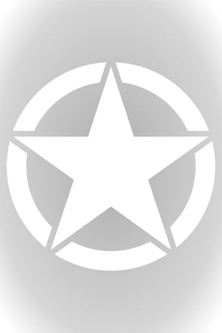 Army Star, Askeri Yıldız Off Road Oto Sticker Araba Sticker Beyaz 8 X 8 Cm