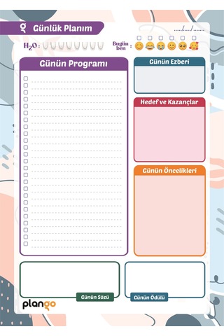 Ay Ve Bulutlar Spiralli Günlük Planlama Defteri - Planlayıcı Defter Beyaz - Mor