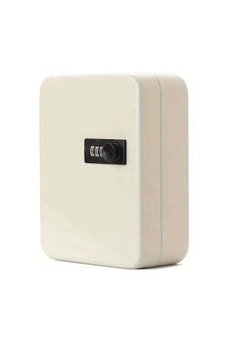 Fastbuy Dream011 Beyaz Duvara Monte Anahtarlık Kutusu 20 Kilitli Güvenli Metal Anahtar Saklama Beyaz Ev Dekorasyonu Beyaz