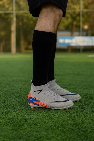 Çoraplı Krampon Futbol Ayakkabı Gri