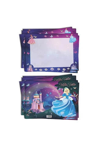 Gen-of Prenses Temalı 27x36 Karton İlkokul Yatay Karne Kabı 20 Adet