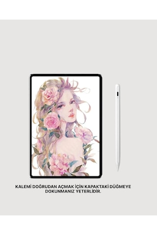Eğim Sensörlü Dijital Kalem Yüksek Hassasiyetli 1,0 Mm Uç, Uzun Pil Ömrü Yeni Nesil Beyaz
