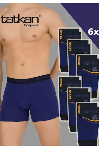Mataş Tatkan - 6'lı - Penye Modal Erkek Boxershort Lacivert Mataş Tatkan - 6'lı - Penye Modal Erkek Boxershort Lacivert