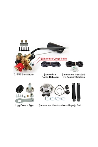 Atiker Silindir Şamandıra Süper 315/30 Derece 8mm Set