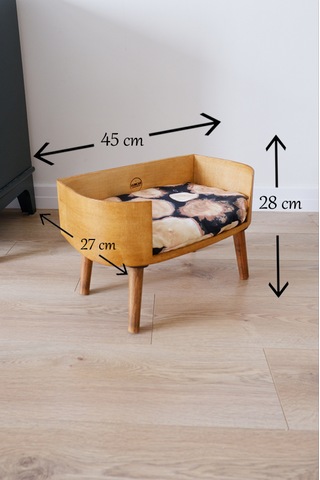 Huncar Kedi Evi Ahşap Doğal Dekoratif