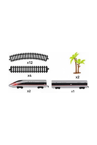 Ctoys Hızlı Tren Seti 1:43 Sesli Ve Işıklı 21 Parça 1801a14