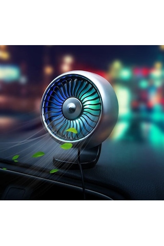 Valkyrie Rgb Işıklı Usb Araç Masa Fanı 12v 24v Uyumlu 3 Mod