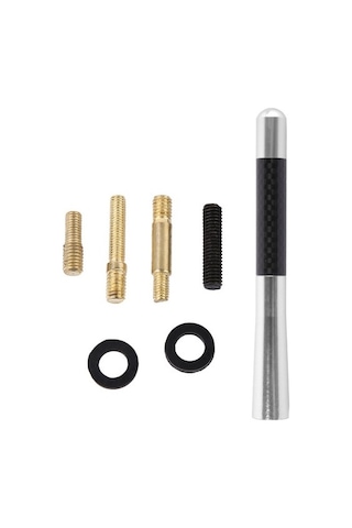 Toyota Yaris Uyumlu Alüminyum Karbon Fiber Oto Araç Anten Çubuğu Gri