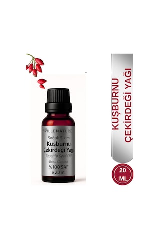 Villenature Soğuk Sıkım Kuşburnu Çekirdeği Yağı Rosehip Seed Oil Rosa Canina 20 Ml