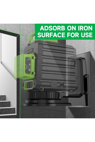 Qingmipy 360 Dönebilen Güçlü Mıknatıslı Duvar Montaj Braketi - Çoklu Hat Ölçer Uyumlu